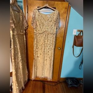 Gold - mother of the Bride or Groom dress - size 16 - Excellent condition